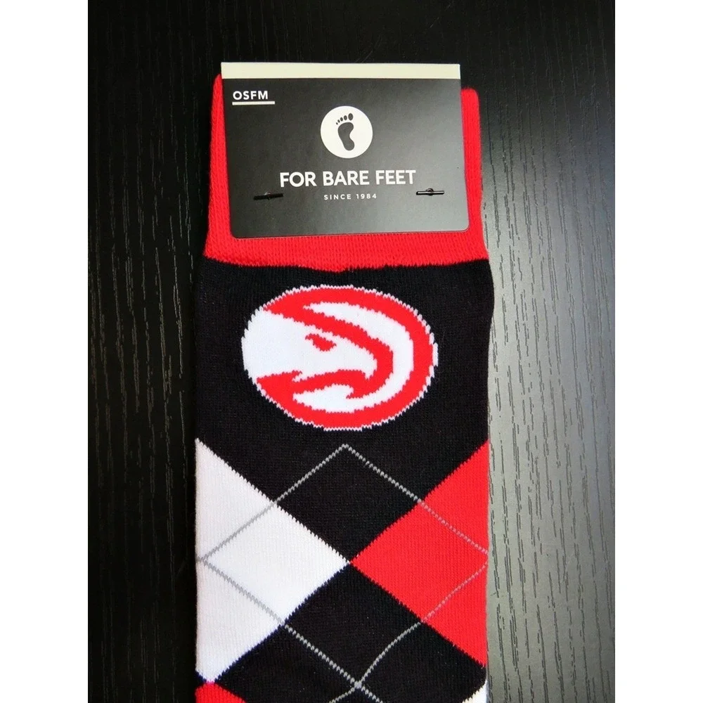NWT For Bare Feet NBA Atlanta‎ Hawks Socks Men's Size 5-12